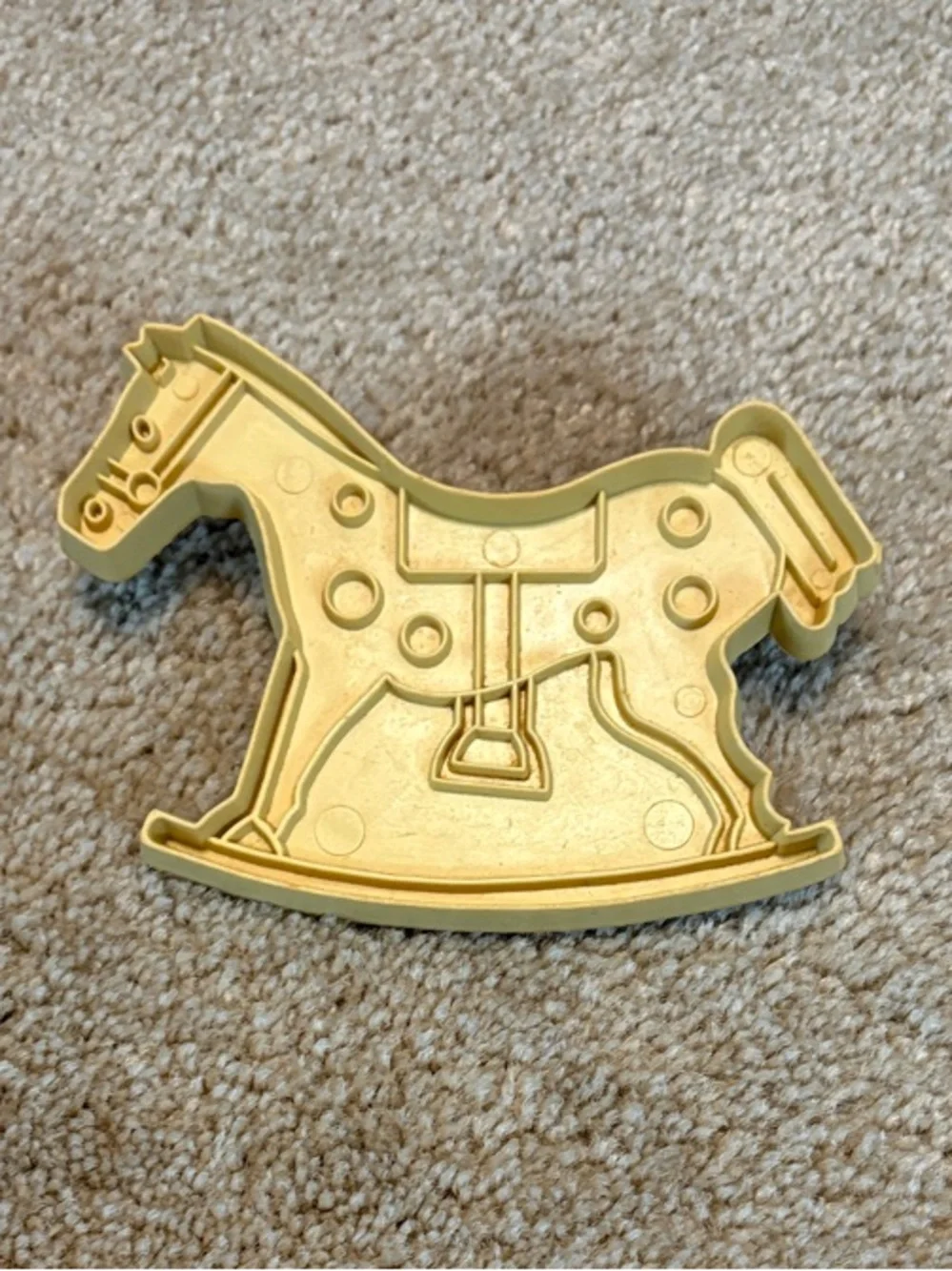 Vintage 1970's Stanley Home Products Christmas Rocking Horse Cookie Cutter